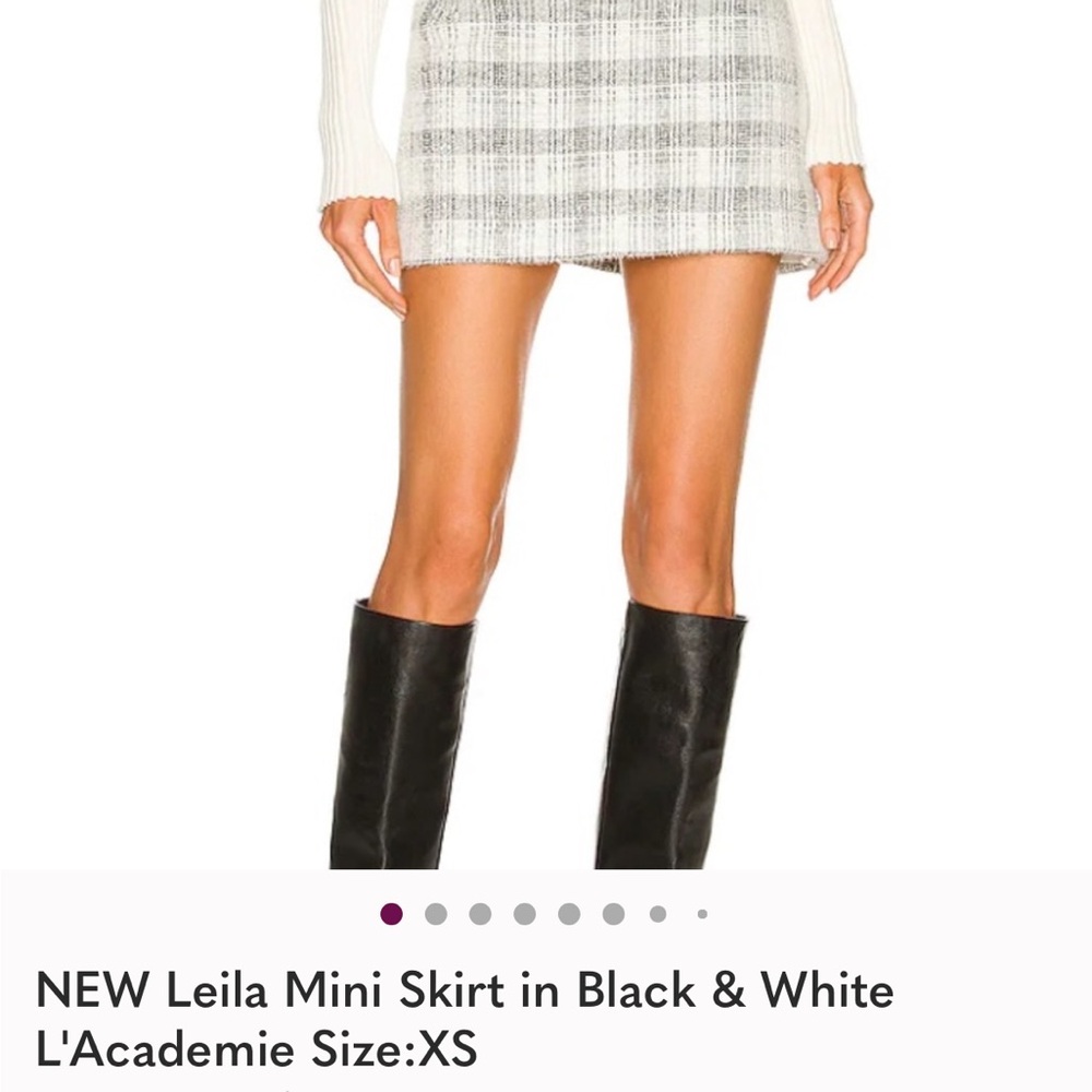 REVOLVE L'Academie Checkered Mini Skirt - Black and White NWTs! Medium